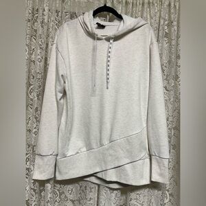 Nike Dry Fleece White Get Fit Hooded TP Hem Hoodie